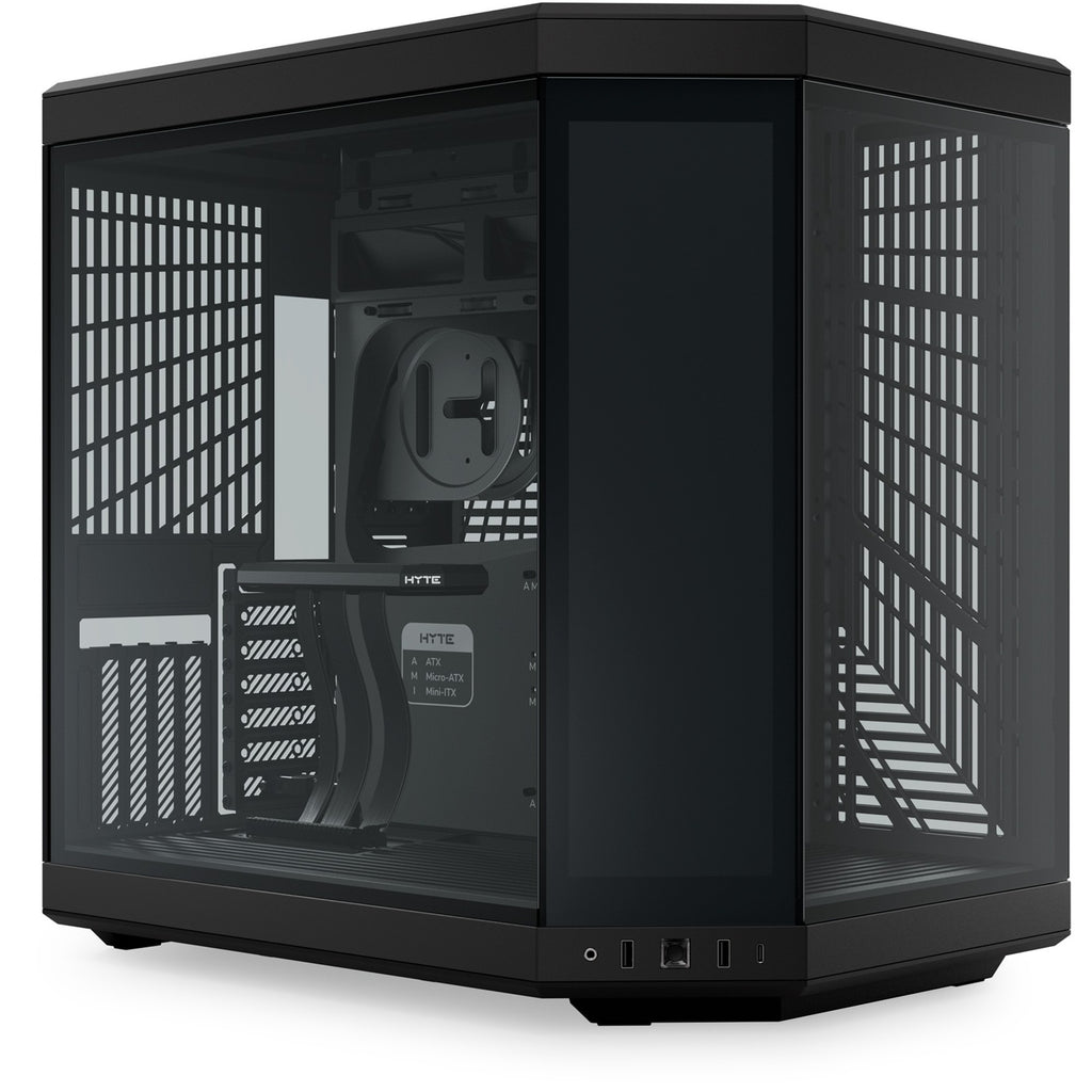 Hyte y70 touch infinite midi tower behuizing (zwart | 2x usb-a | 1x usb-c | tempered glass)