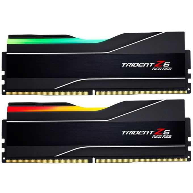 G.skill 64 gb ddr5-6000 (2x 32 gb) kit werkgeheugen (zwart, f5-6000j3040g32gx2-t, trident z5 neo rgb, expo)