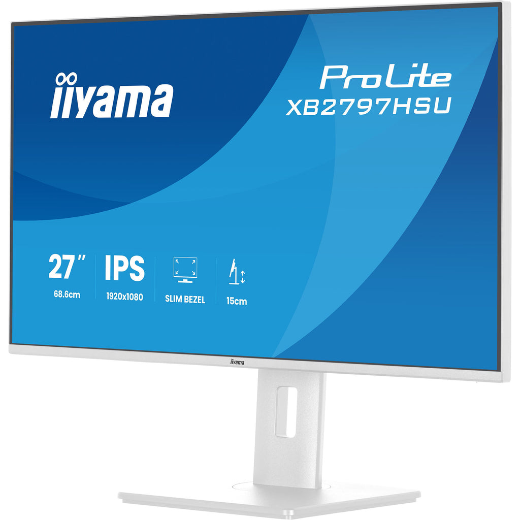 Iiyama prolite xb2797hsu-w1 27 monitor (wit (mat), 120 hz, hdmi, displayport, usb, audio)