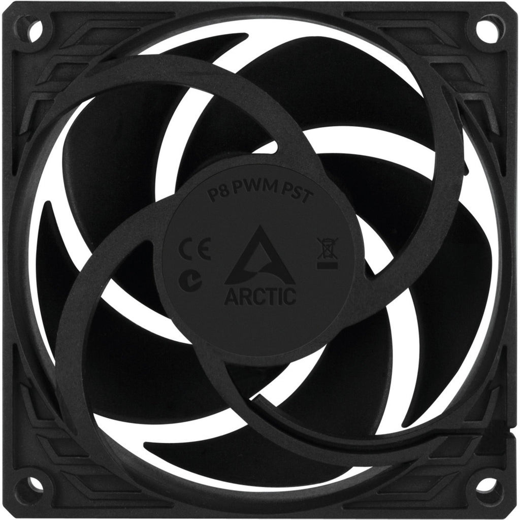 Arctic p8 pwm pst case fan (zwart, 80 x 80 x 25 mm)