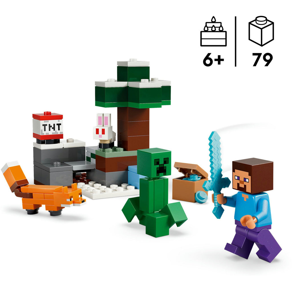 LEGO Minecraft Steves Taiga-Abenteuer Bauspielzeug