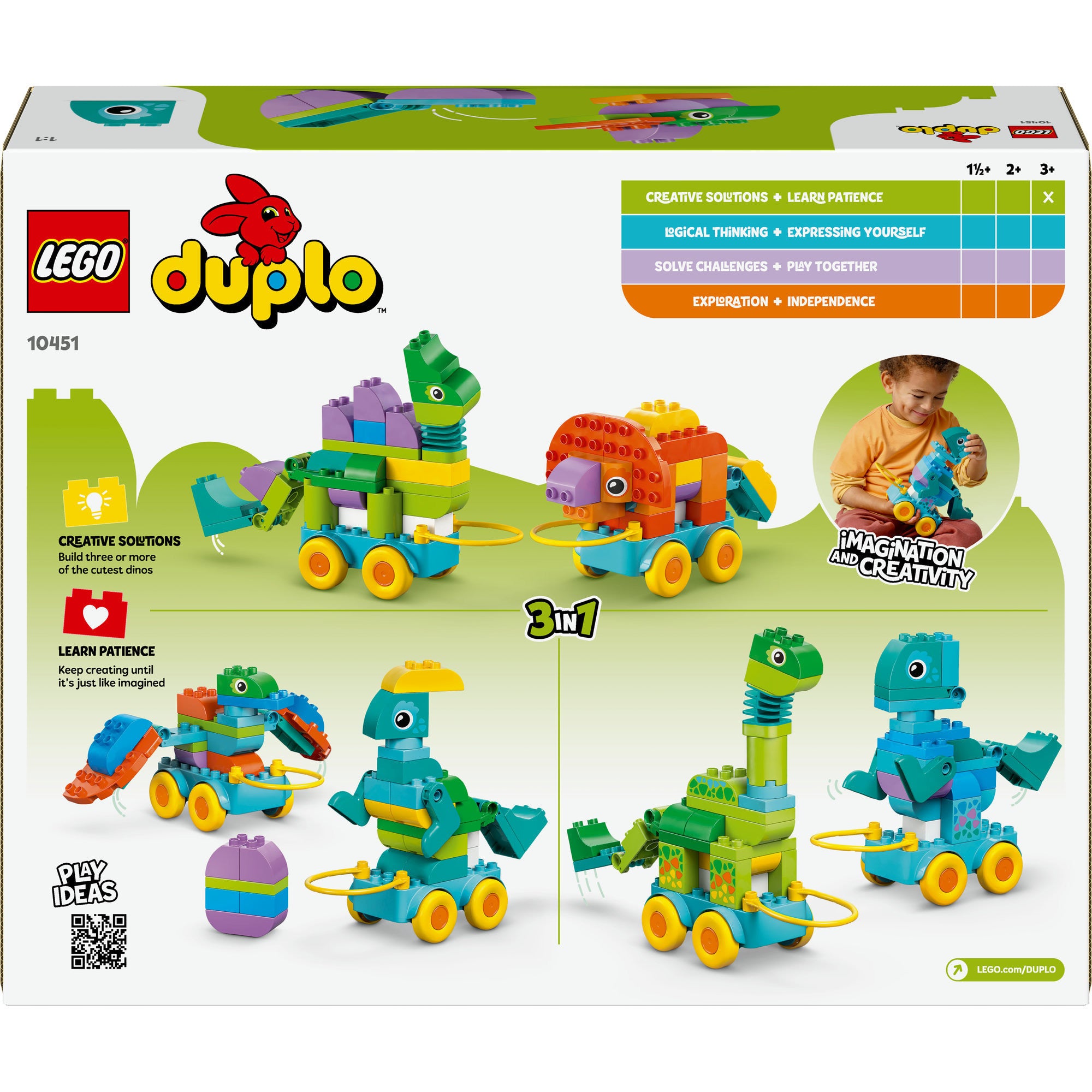 LEGO Duplo 10451 3-in-1 Dinosaurier auf Rädern