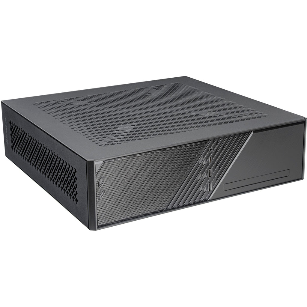 Silverstone milo 12 mini tower behuizing (zwart | 2x usb-a | 1x usb-c)