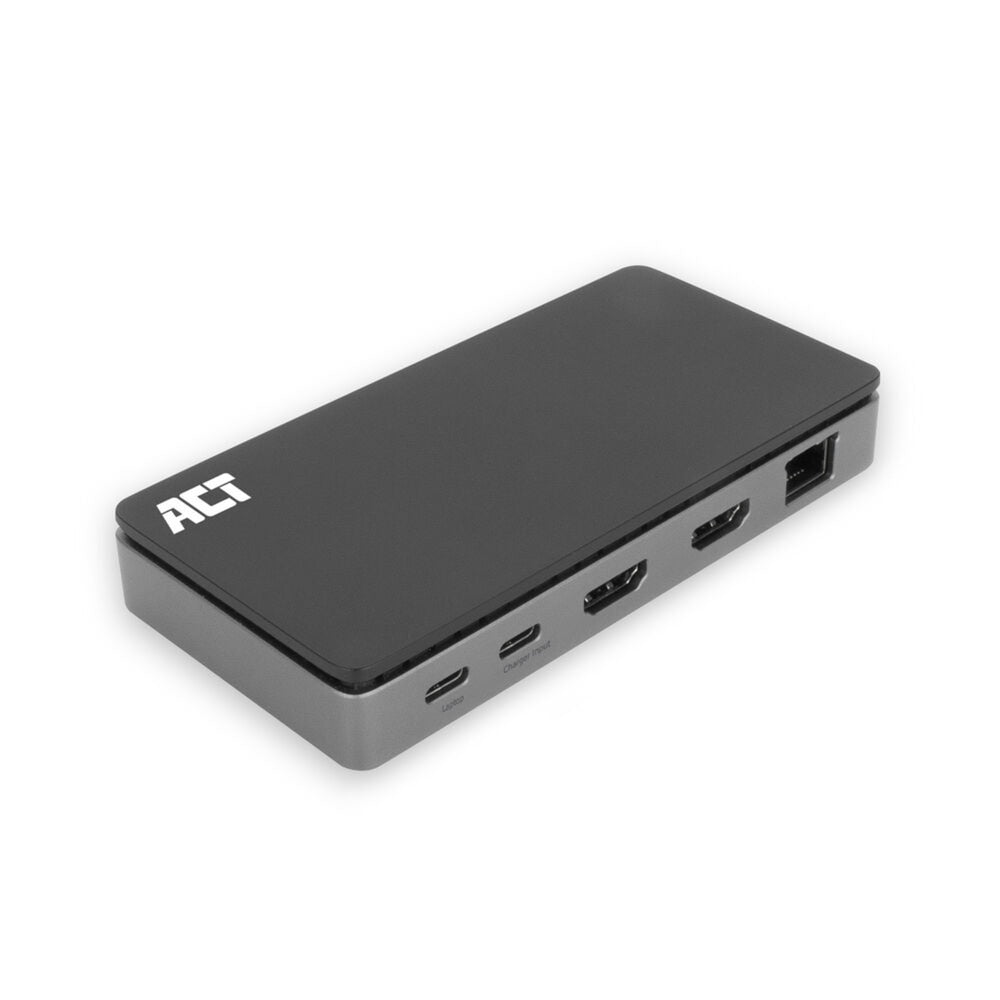 Act connectivity usb-c 4k mst dockingstation (zwart grijs)