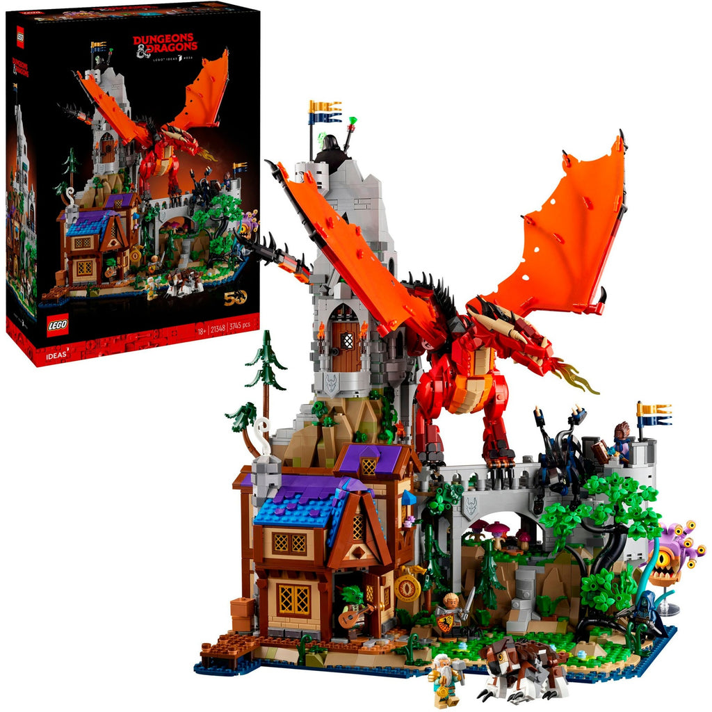 Lego ideas - dungeons dragons: het verhaal van de rode draak constructiespeelgoed (21348)