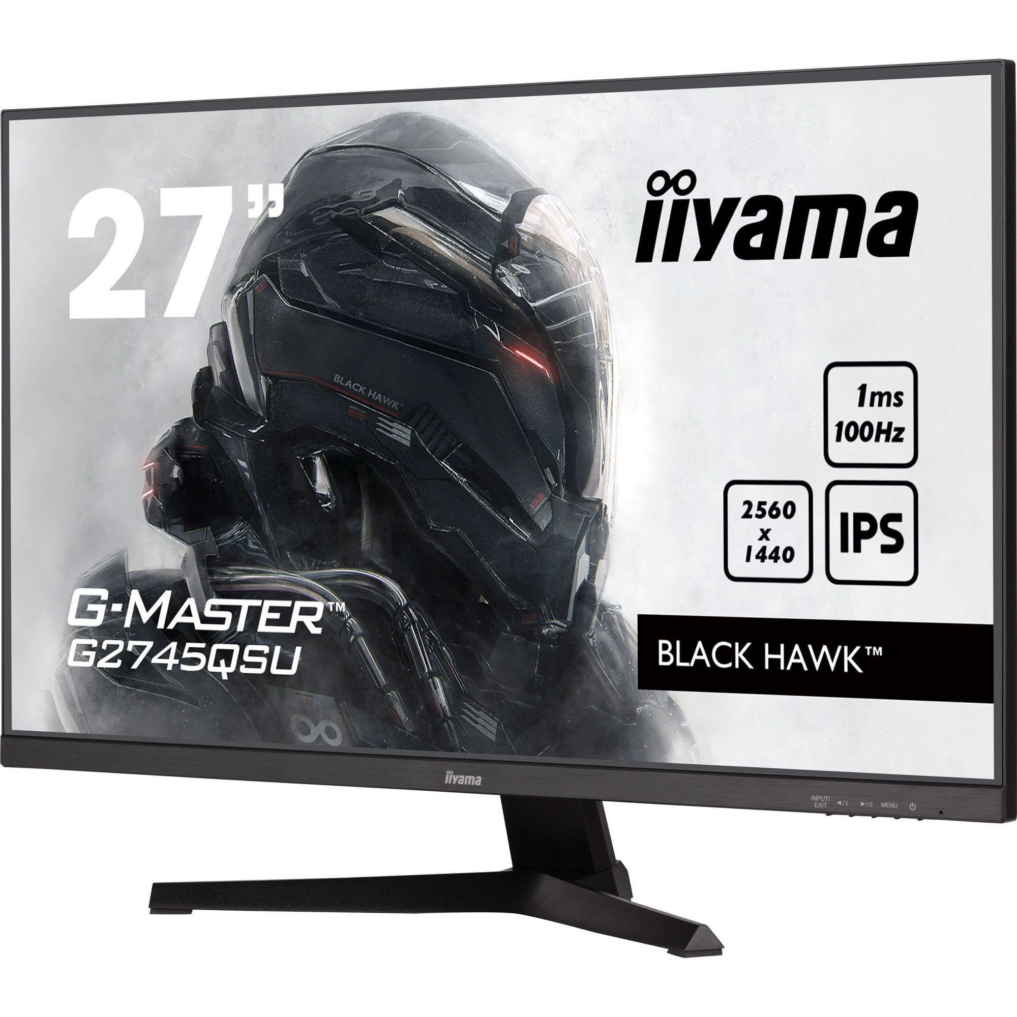 Iiyama g-master black hawk g2745qsu-b2 27 gaming monitor (zwart, hdmi, displayport, 2x usb-a, usb-b)