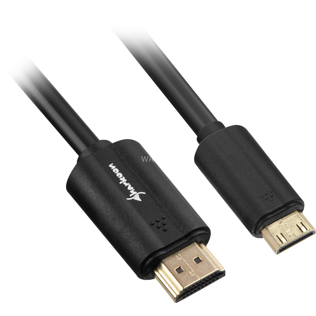 Sharkoon hdmi > mini-hdmi 2.0 adapter (zwart, 1 meter, 4k)