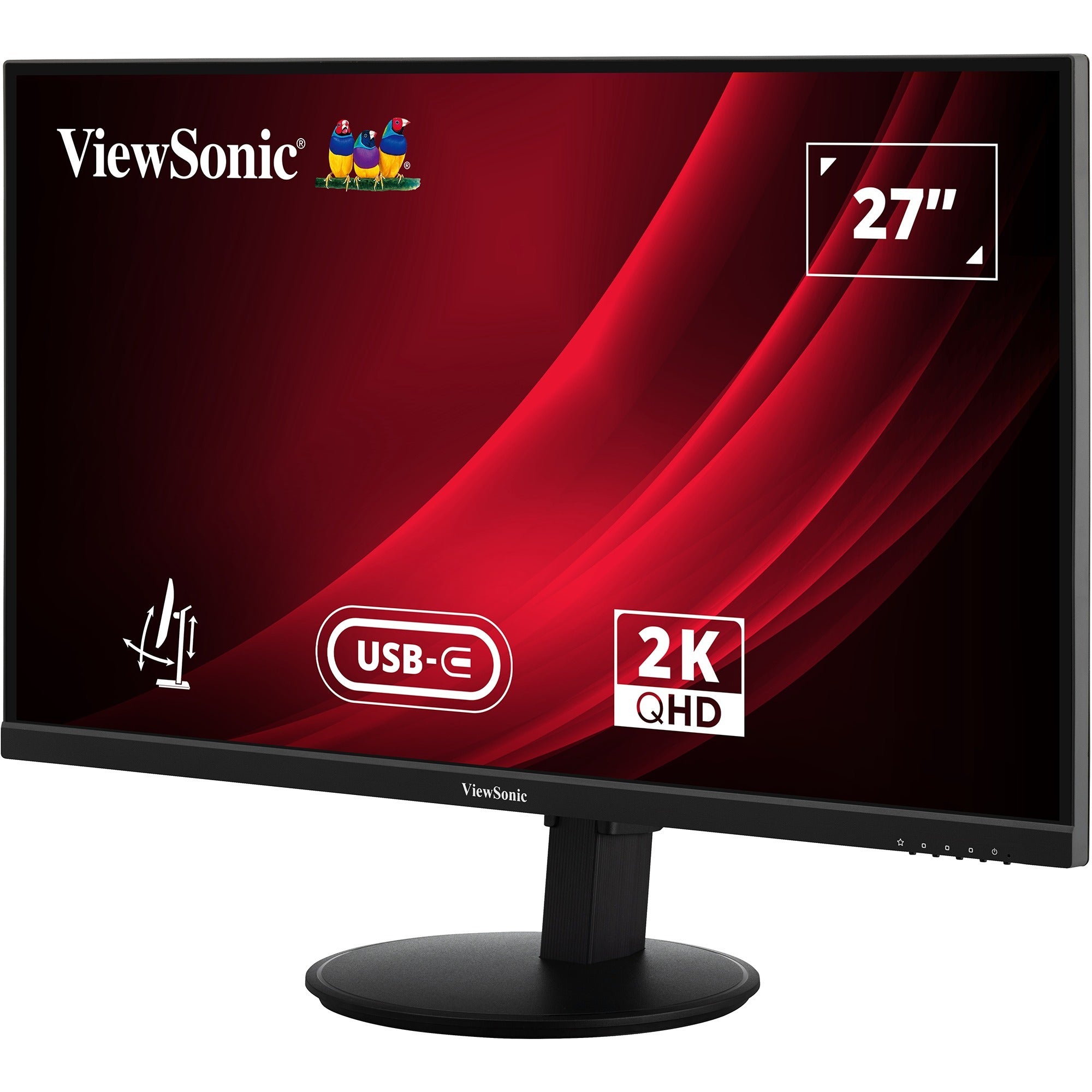 Viewsonic vg2709-2k-mhdu-2 27 monitor (zwart, 1x hdmi, 1x displayport, usb-c, usb-a, usb-b, 100hz)