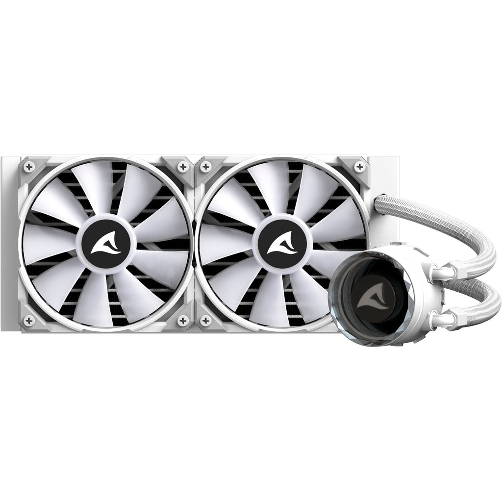 Sharkoon s80 rgb white waterkoeling (wit, 4-pins pwm fan-connector)
