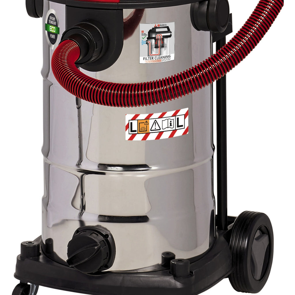 Einhell te-vc 2340 sacl nat- en droogzuiger (bourgondisch rood roestvrij staal)