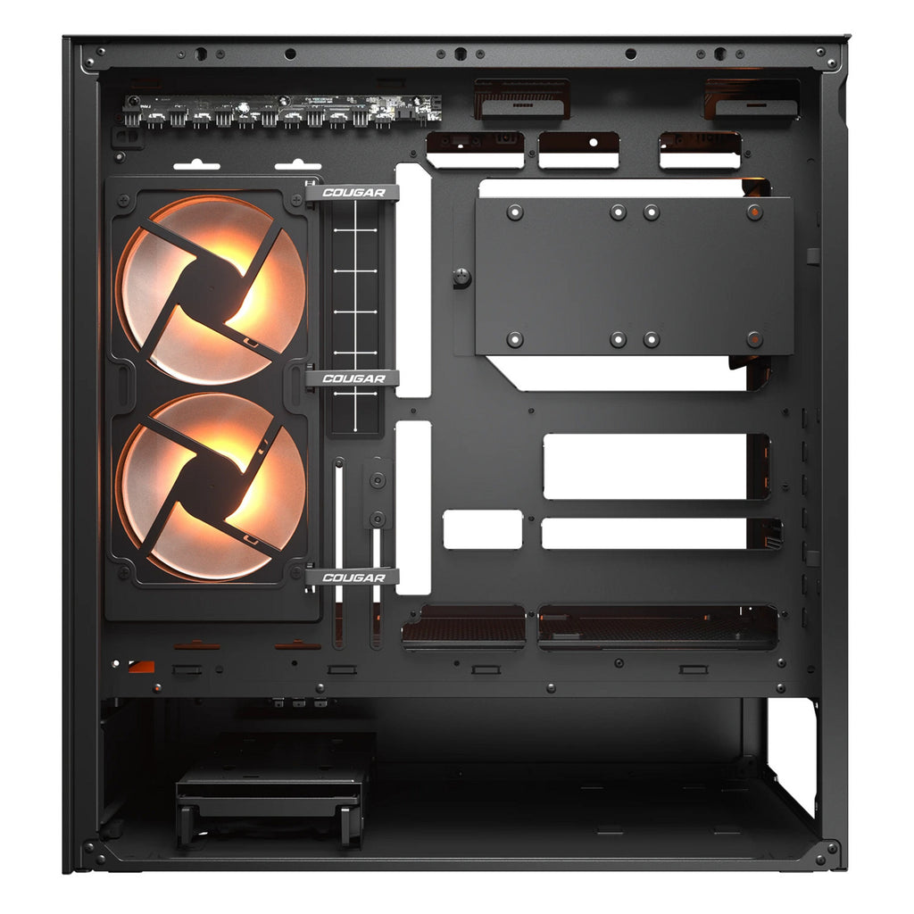 Cougar cfv235 midi tower behuizing (zwart | 2x usb-a | 1x usb-c | rgb | tempered glass)
