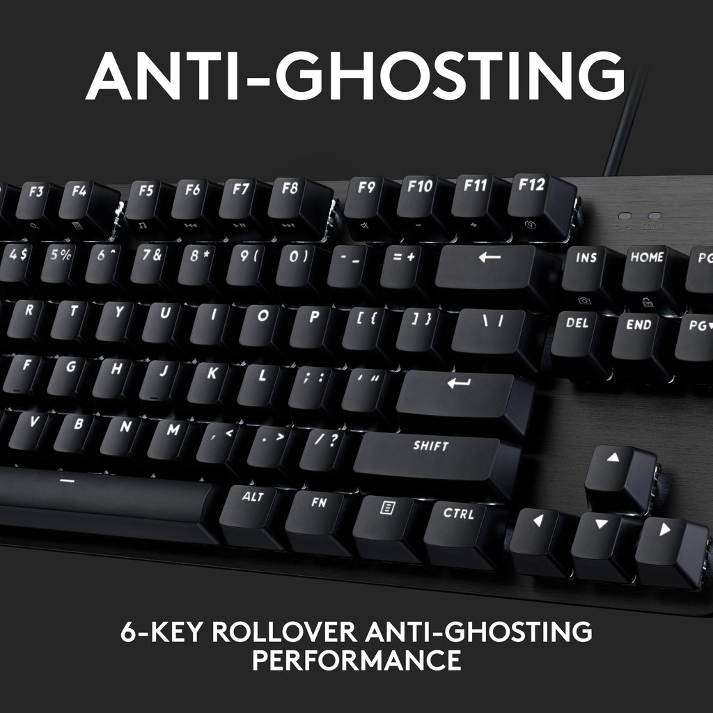 Logitech g413 tkl se mechanisch gaming toetsenbord (zwart, us-international lay-out (qwerty), gl tactile, 80% (tkl))