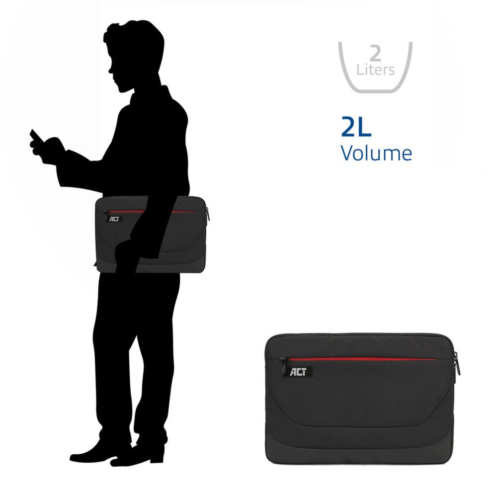 Act connectivity suburb laptop sleeve 15,6 (zwart)