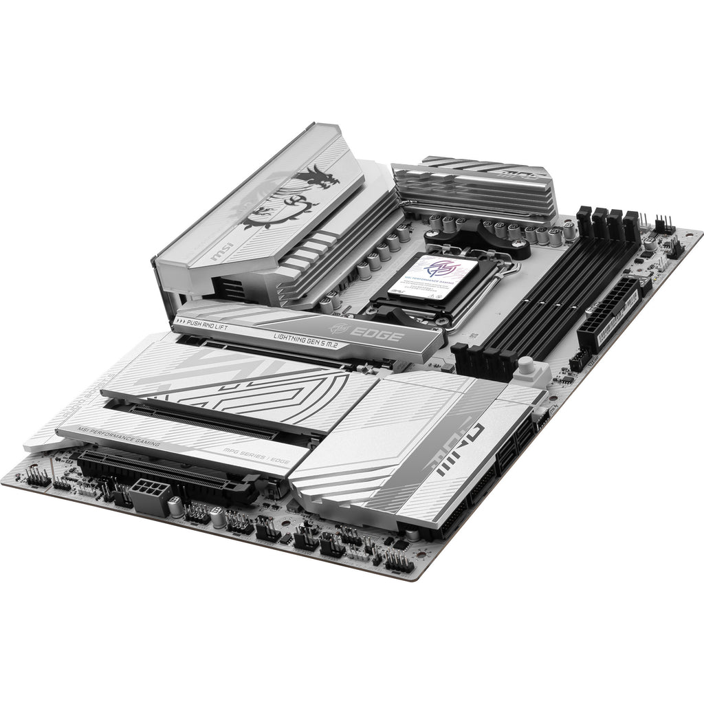 Msi mpg x870e edge ti wifi socket am5 moederbord (zilver, 5gb-lan, wi-fi 7, bt, sound, atx)