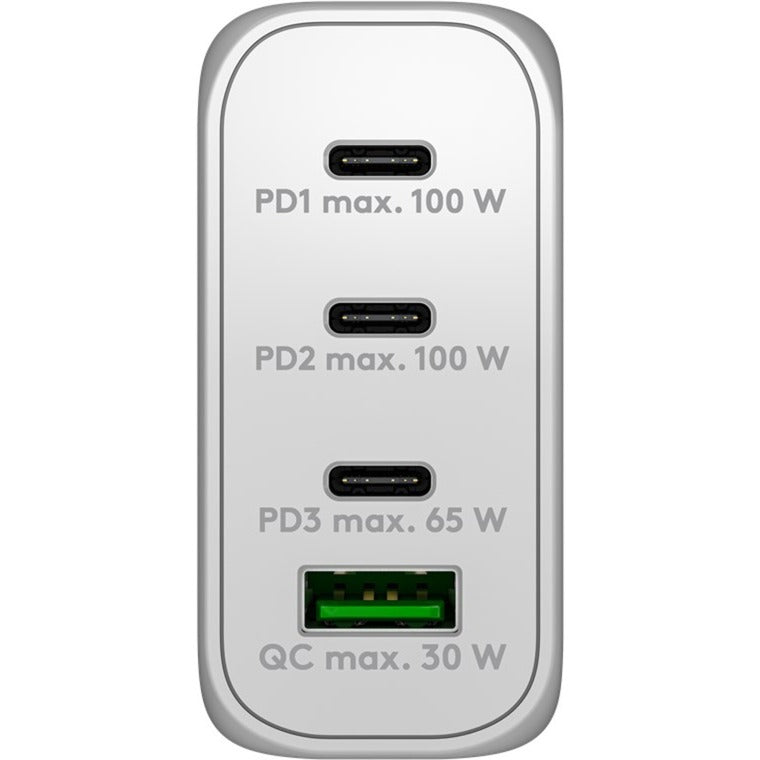 Goobay usb + 3x usb-c snellader 100w wit - 9550199