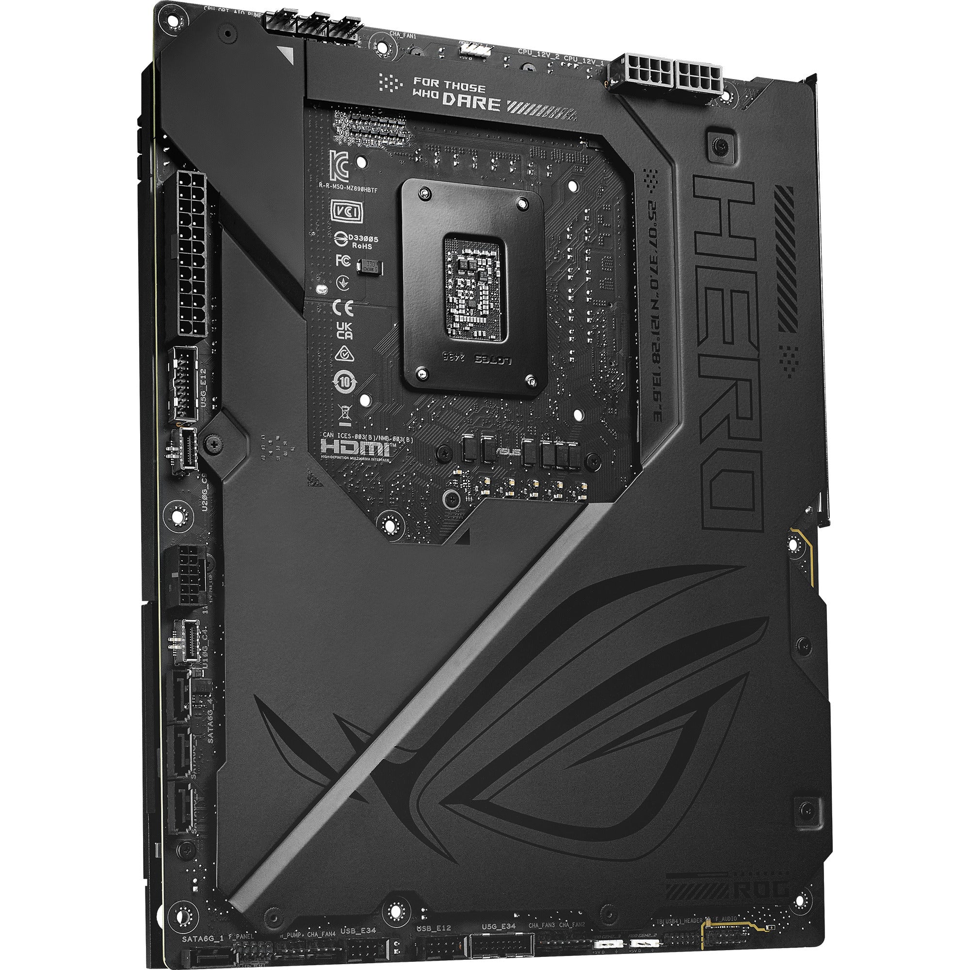 Asus rog maximus z890 hero btf socket 1851 moederbord (zwart, raid, 5 gb-lan, wi-fi 7, bt, sound, atx)