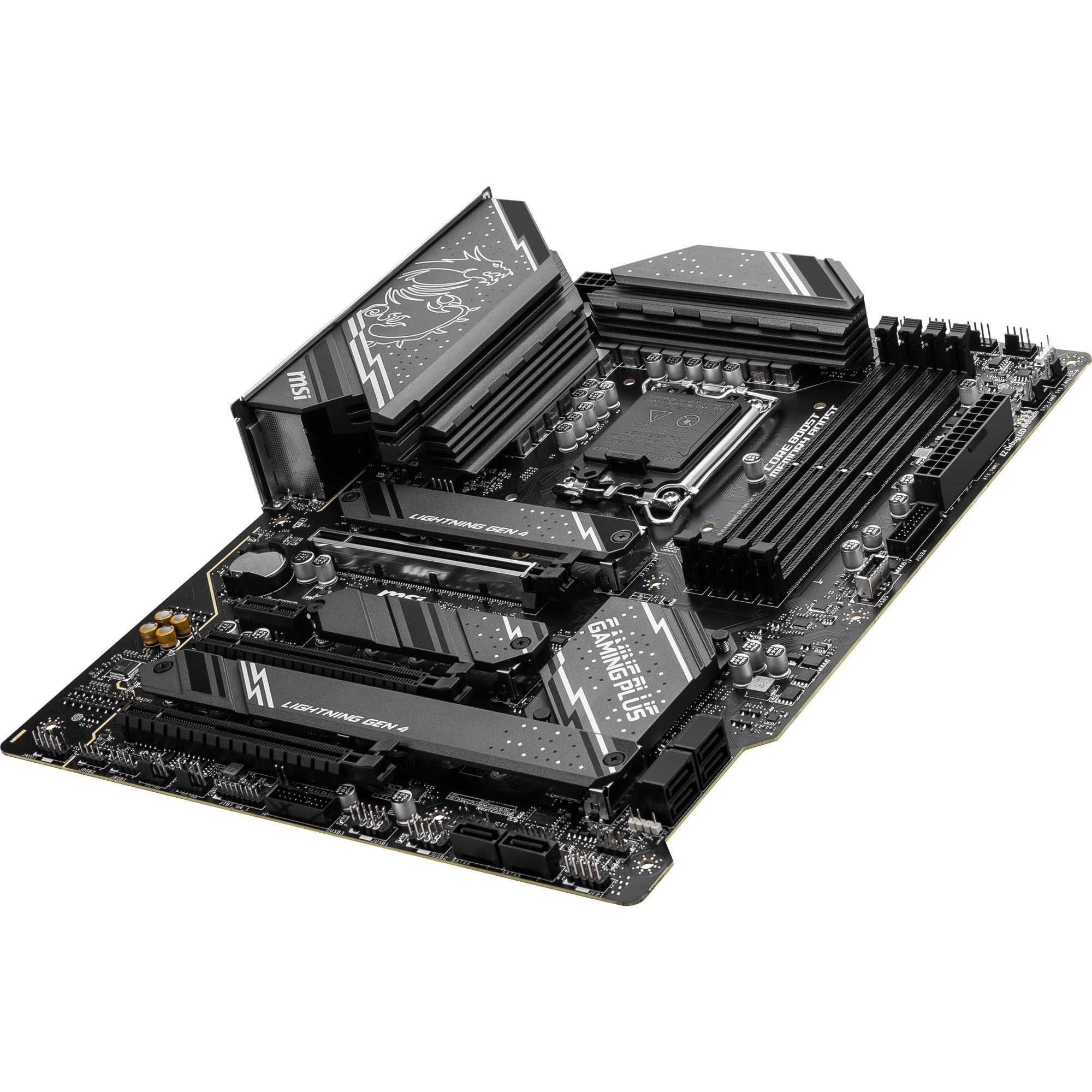 Msi z790 gaming plus wifi socket 1700 moederbord (grijs zwart, raid, 2.5 gb-lan, wi-fi 6e, bt, sound, atx)