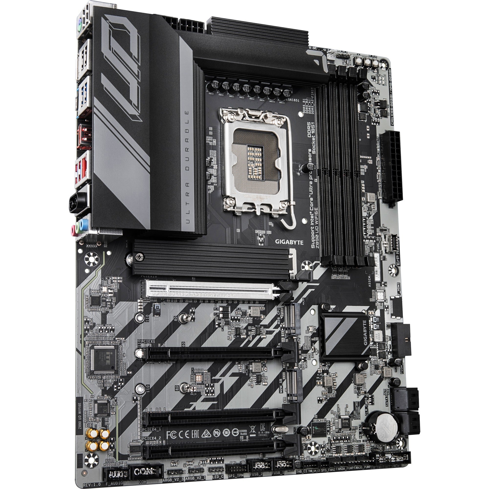 Gigabyte z890 ud wifi6e socket 1851 moederbord (raid, 2.5gb-lan, wi-fi 6e, bt, sound, atx)