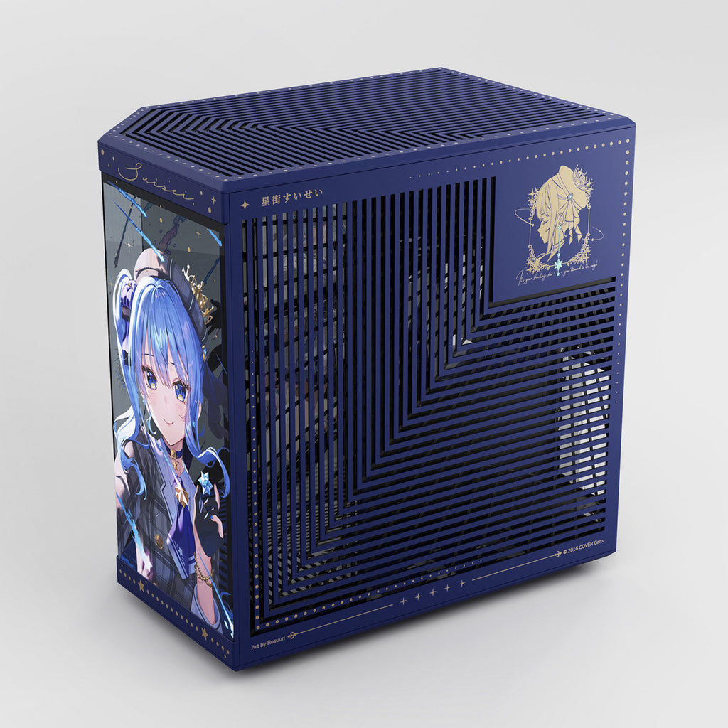 Hyte hoshimachi suisei y70 midi tower behuizing (blauw | 2x usb-a | 1x usb-c | tempered glass)