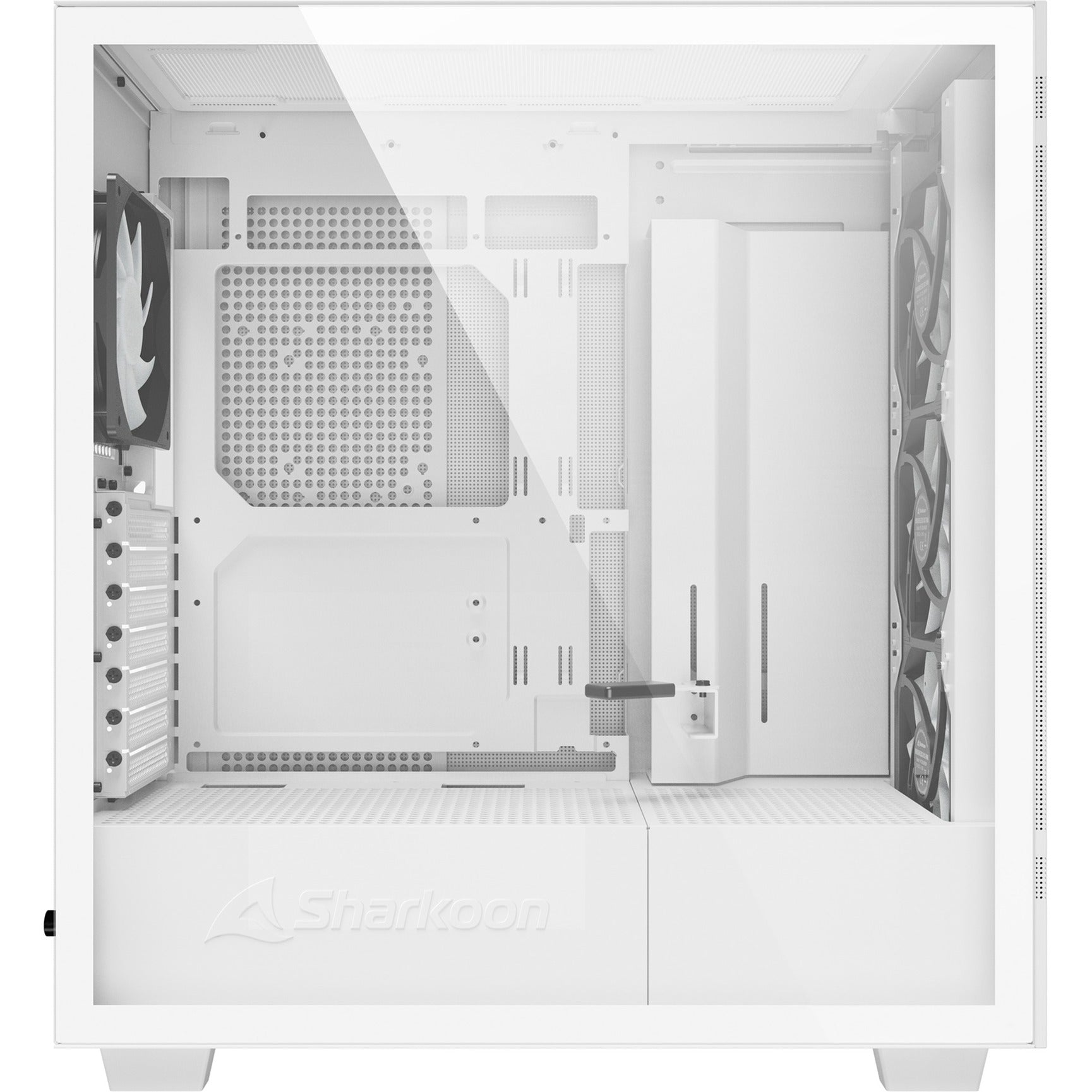 Sharkoon rebel c50 white rgb midi tower behuizing (wit | 2x usb-a | 1x usb-c | rgb | tempered glass)