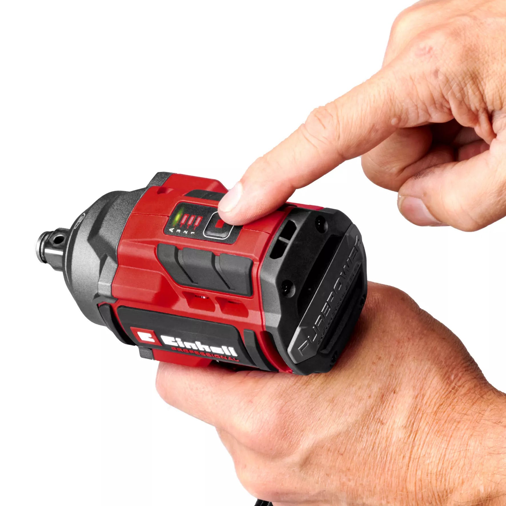 Einhell professional accu slagmoersleutel tp-cw 18 350-c li bl-solo (rood zwart, power x-change, accu en oplader niet inbegrepen)