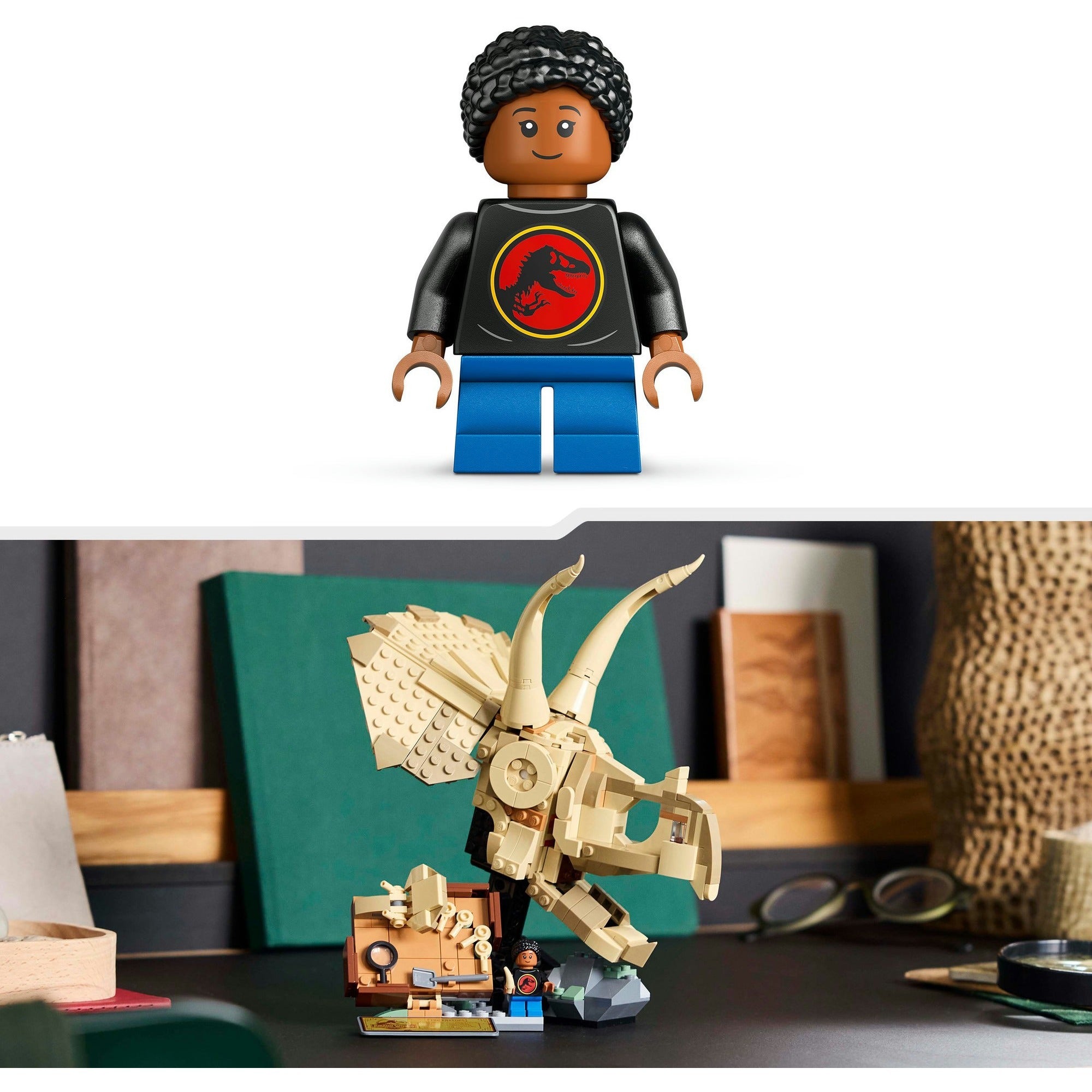 Lego jurassic world 76969 dinosaurusfossielen: triceratops schedel
