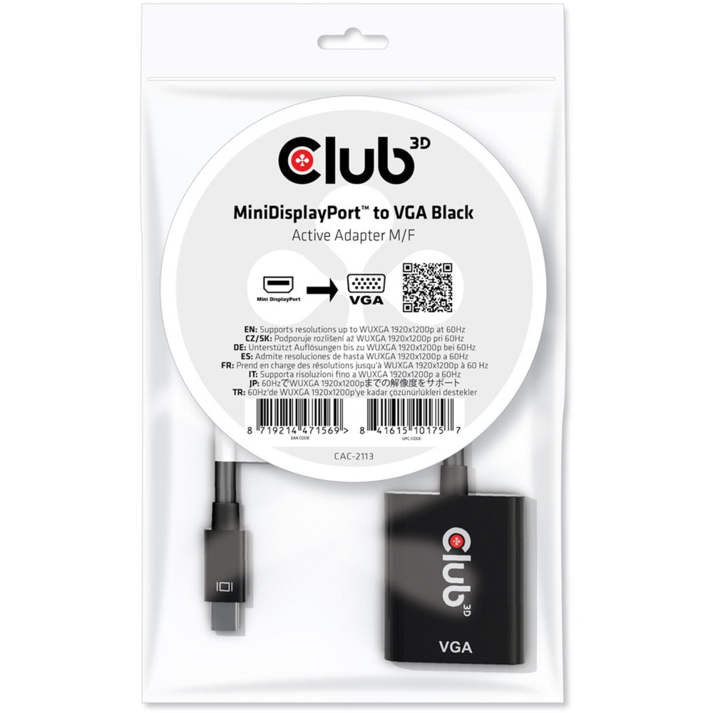 Club 3d mini displayport naar vga active adapter