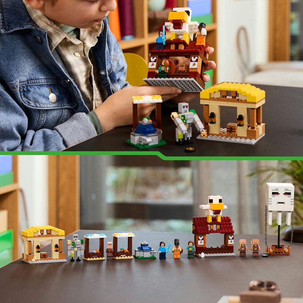LEGO Minecraft 21273 Der Ghast-Ballonangriff auf das Dorf