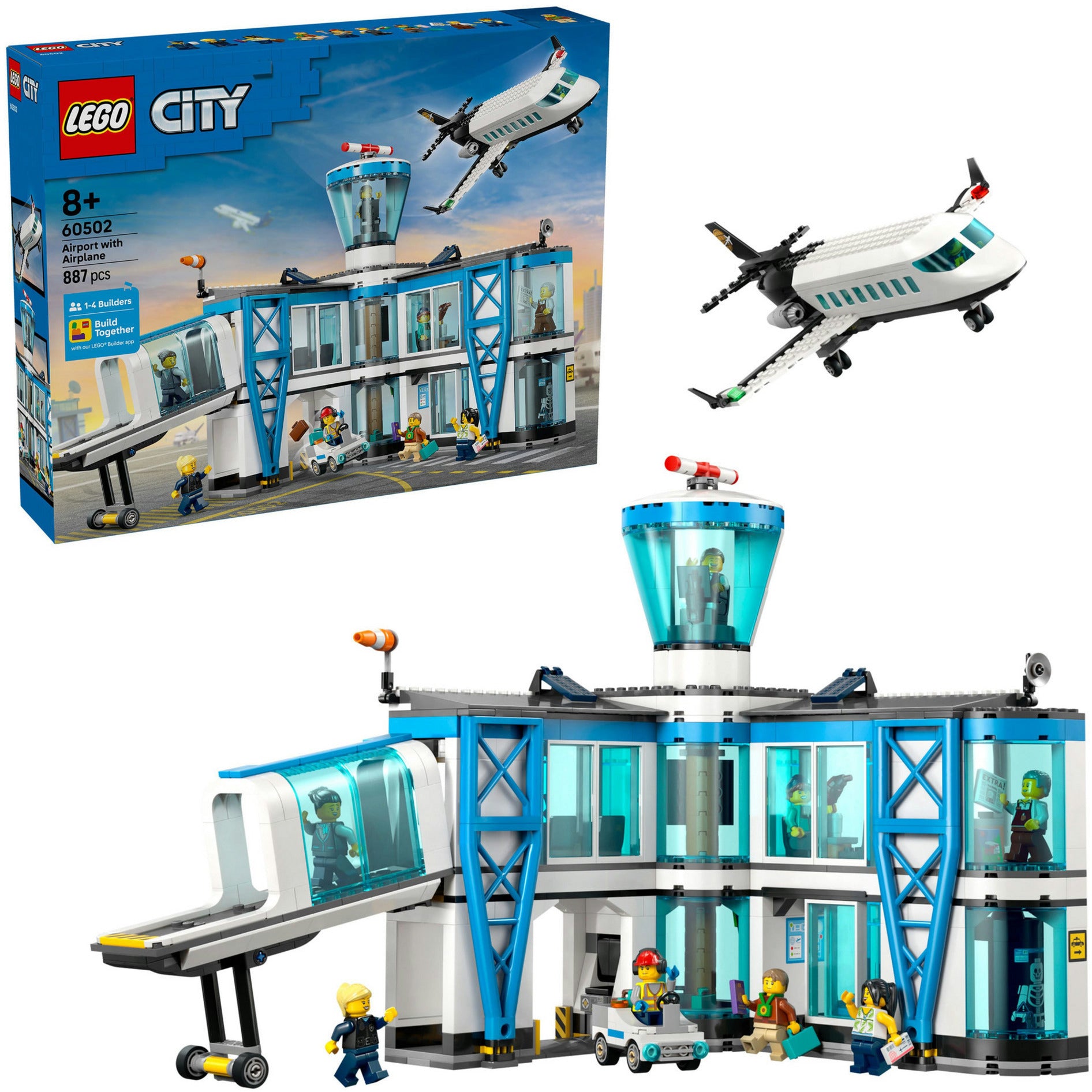 Lego city 60502 luchthaven met vliegtuig