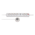 Brennenstuhl eco-line stekkerdoos comfort switch plus el csp 24 6-voudig wit 1,5m h05vv-f 3g1,5 2 permanente, 4 schakelbare externe voetschakelaar