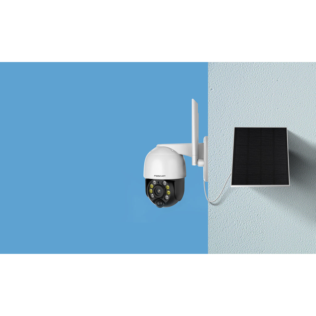 Foscam b4, 100% draadloze 2k 4mp pan tilt batterijcamera (wit)