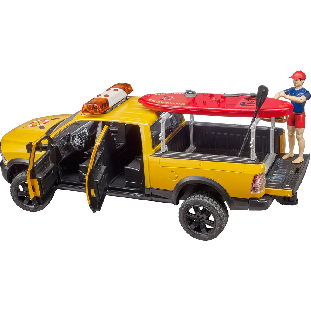 Bruder dodge ram 2500 reddingsbrigadeauto met strandwacht modelvoertuig (02506)