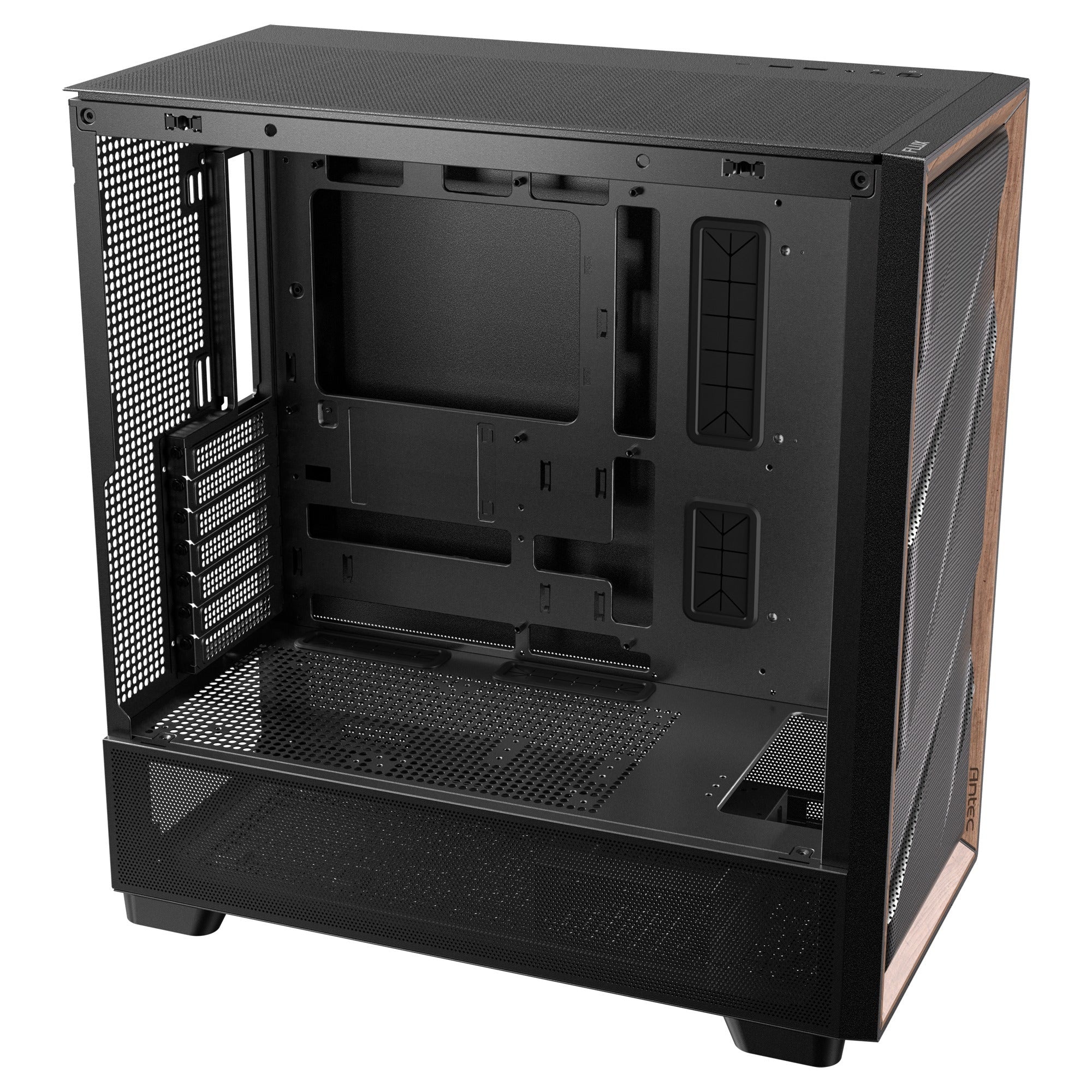 Antec flux midi tower behuizing (zwart | 2x usb-a | 1x usb-c | tempered glass)