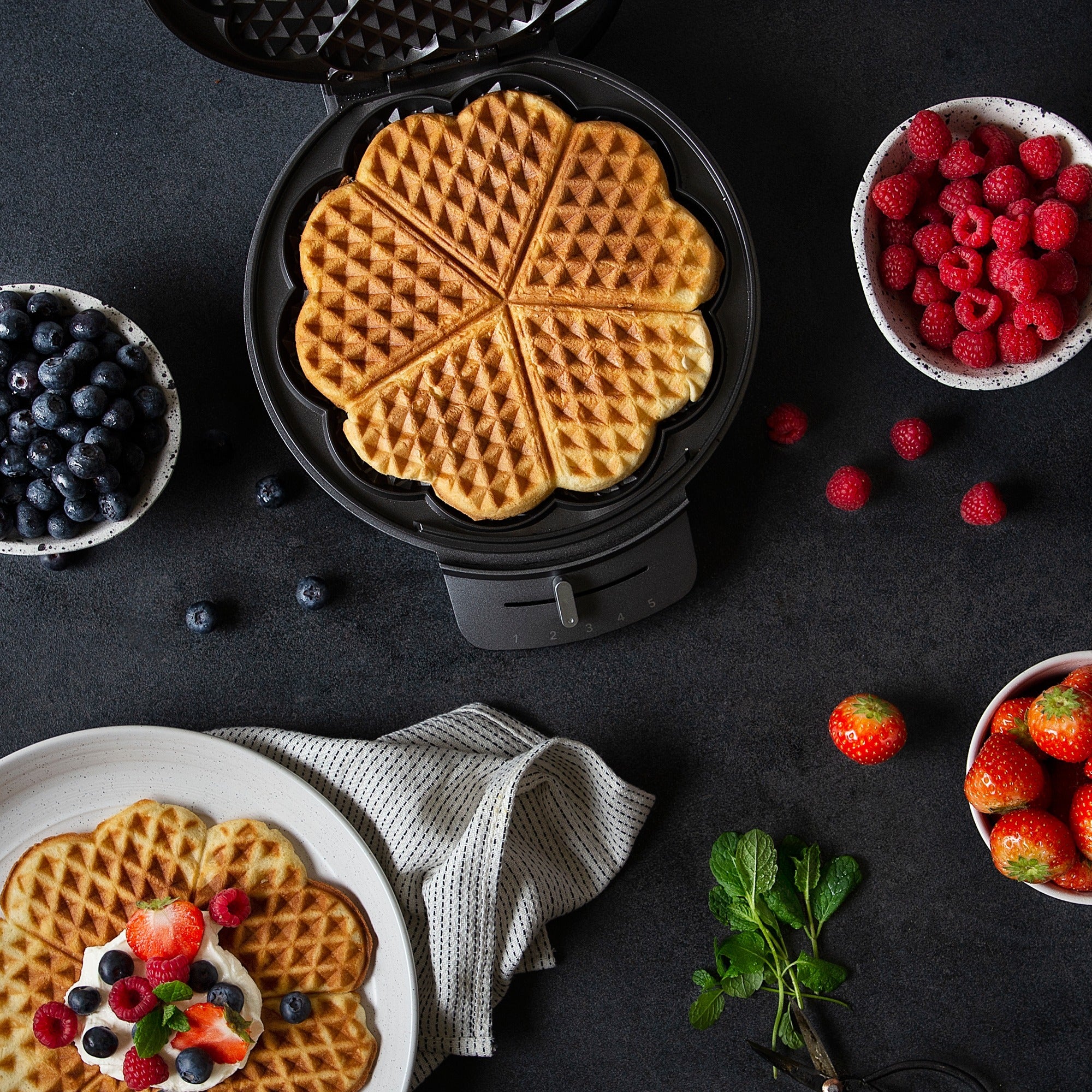 Princess 132380 wafelmaker deluxe wafelijzer (grijs)