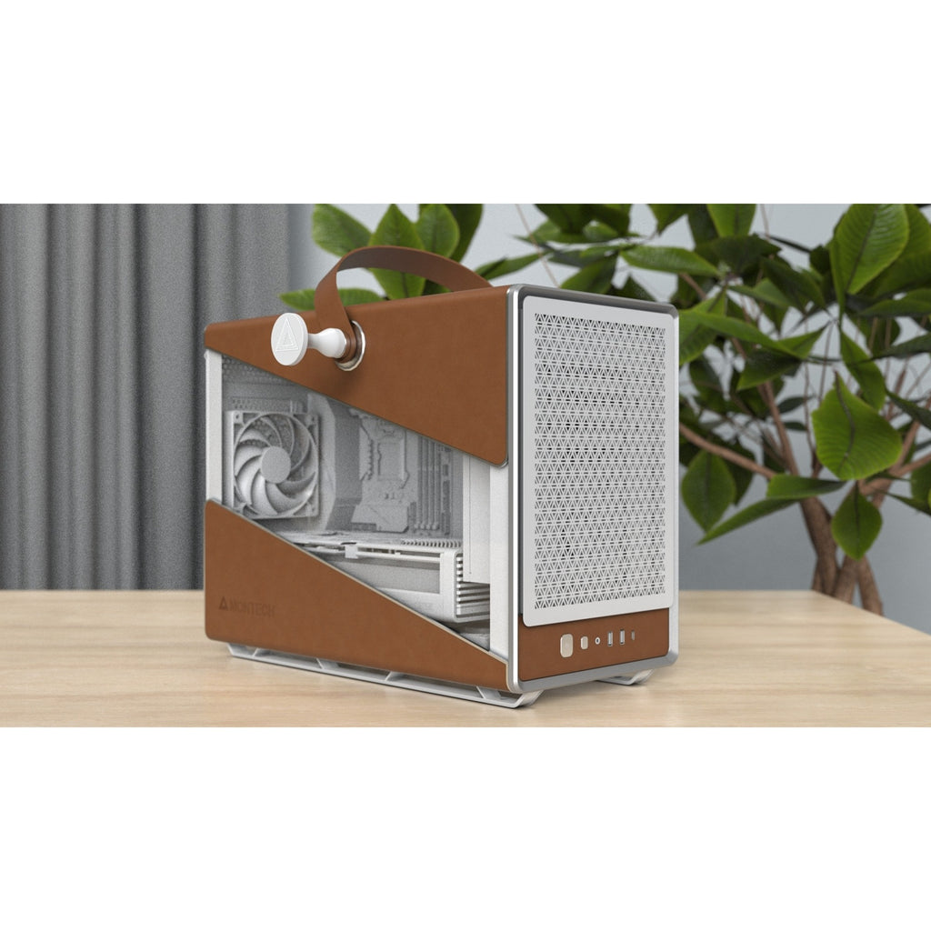 Montech heritage pro midi tower behuizing (wit beige | 2x usb-a | 1x usb-c)