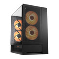 Cougar omnyx midi tower behuizing (zwart | 4x usb-a | 2x usb-c | tempered glass)