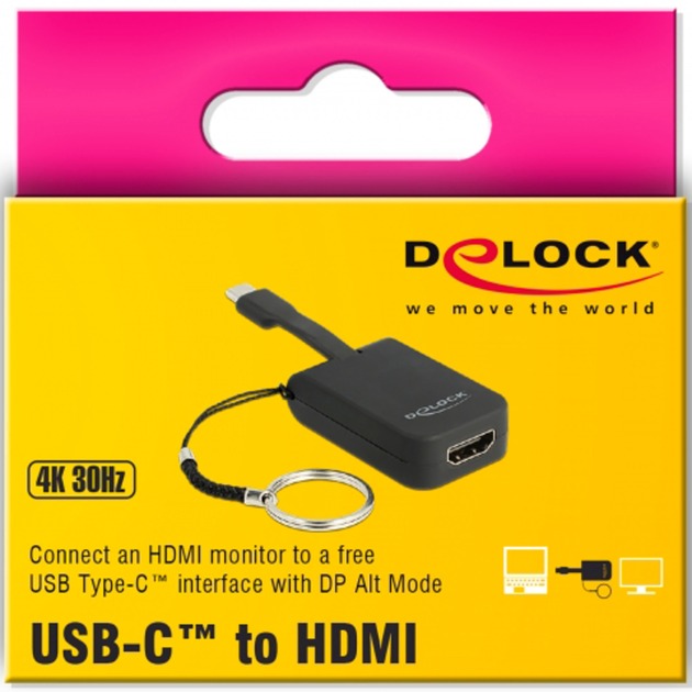DeLOCK USB-C > HDMI-Adapter-Hlüsselanhänger