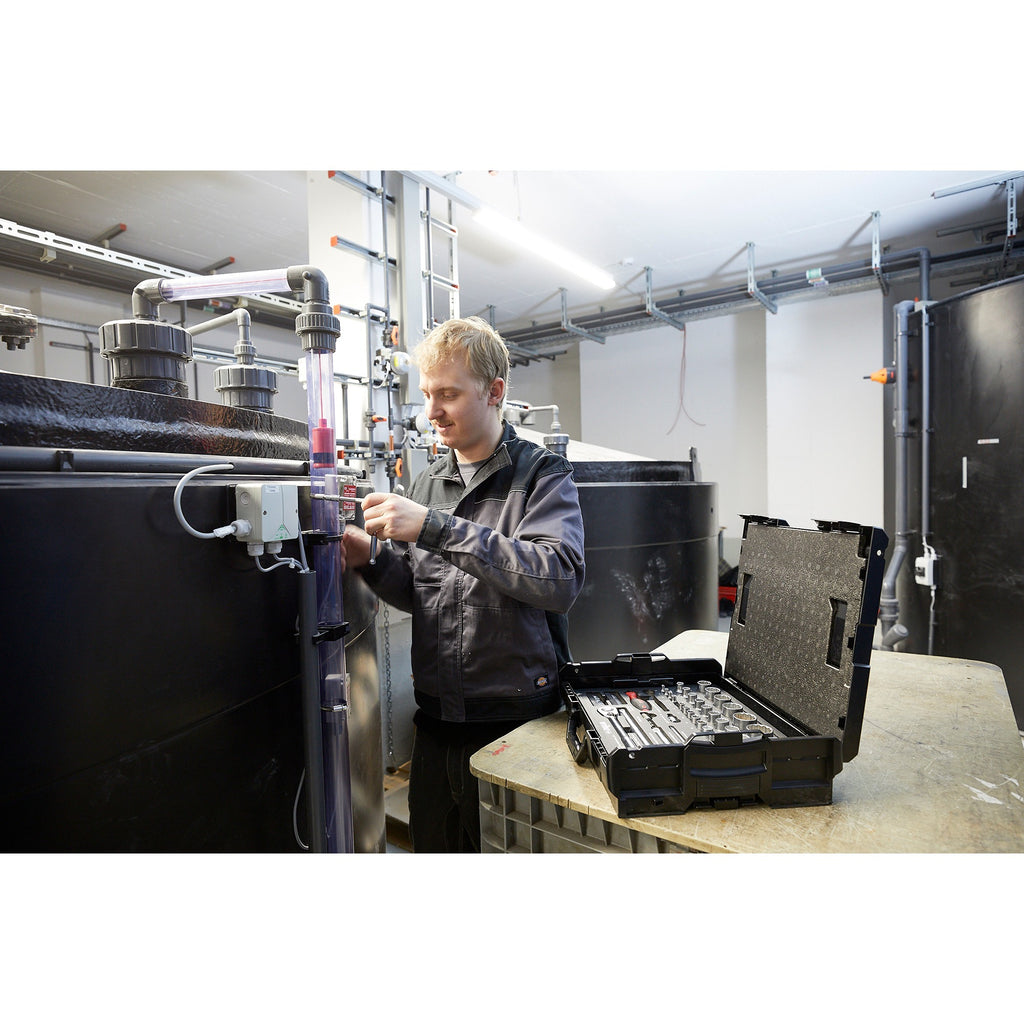 Wiha dopsleutel- en bitset 1 4 en 1 2 (60-dlg. incl. l-boxx)