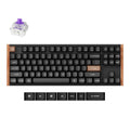 Keychron k8 he-f1 rgb mechanisch toetsenbord (zwart, us lay-out (qwerty), gateron double-rail magnetic nebula, 80% (tkl) , rgb leds, osa double-shot pbt, hot swap, usb-c | 2.4 ghz | bluetooth 5.1)