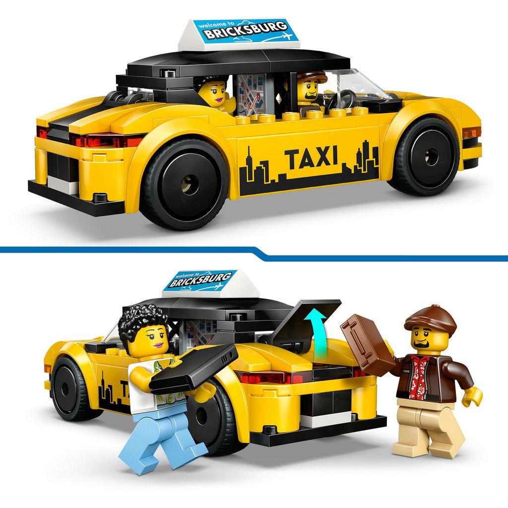 Lego city yellow taxi constructiespeelgoed