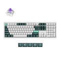 Keychron q6 he-p1, toetsenbord (wit, us lay-out, gateron double-rail magnetic nebula, rgb, osa profile double-shot pbt keycaps, hot swap, usb-c 2.4 ghz bluetooth 5.2, knob)