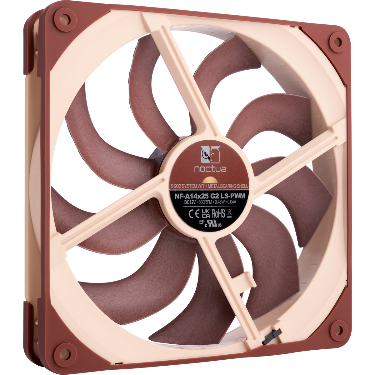 Noctua nf-a14x25 g2 ls-pwm case fan (bruin beige, 140 x 140 x 25 mm)