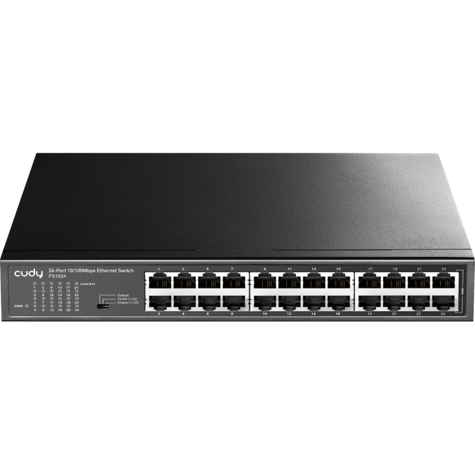 Cudy 24-port 10 100 mbps metal switch (zwart)