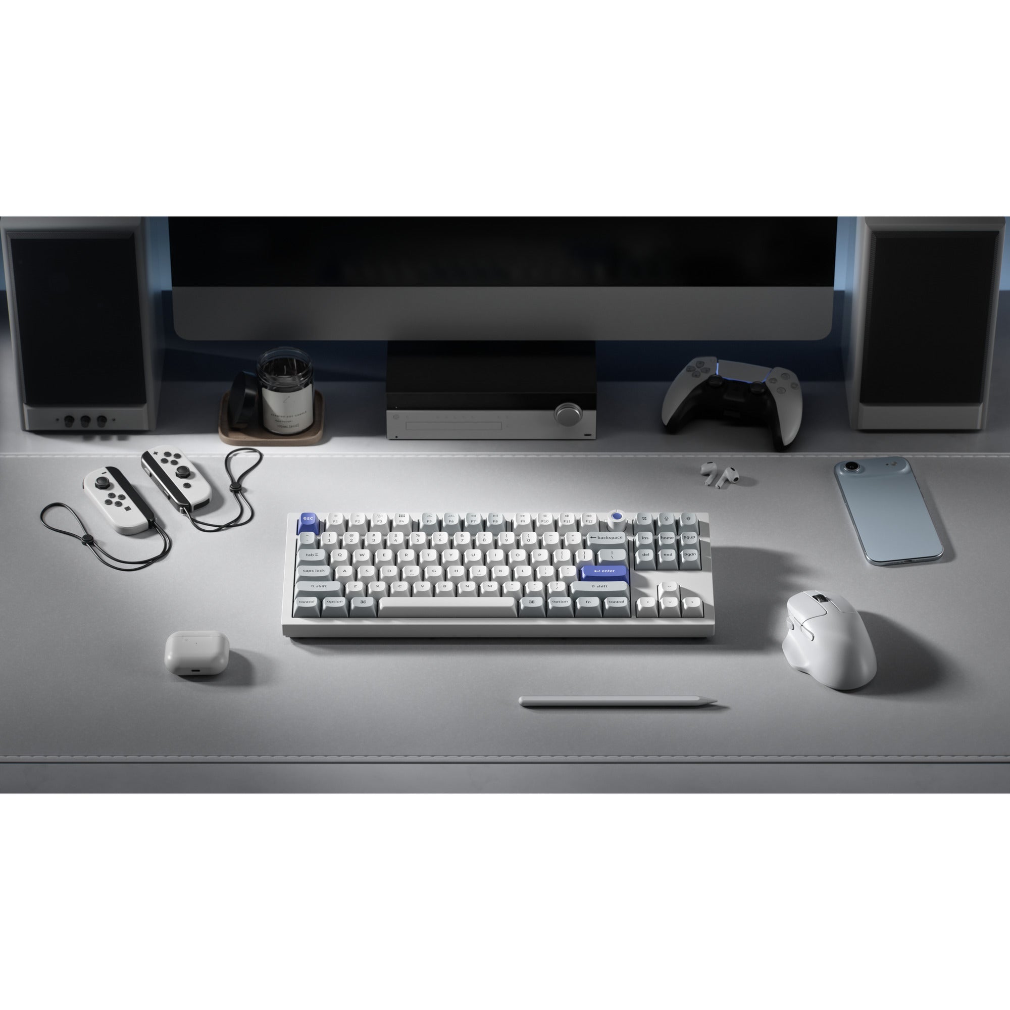 Keychron q3 he 8k magnetic switch keyboard (wit, us lay-out (qwerty), ultra-fast lime, 80% (tkl), rgb, hot swap, 8k)