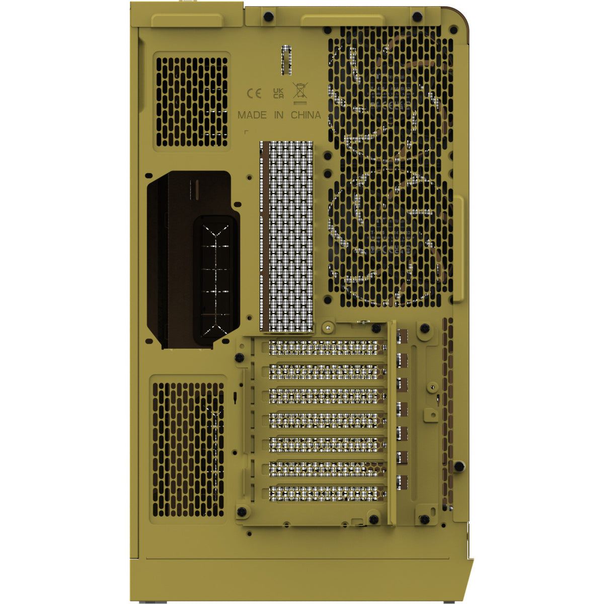 Thermaltake view 390 air butter caramel midi tower behuizing (geel | 2x usb-a | 1x usb-c | tempered glass)