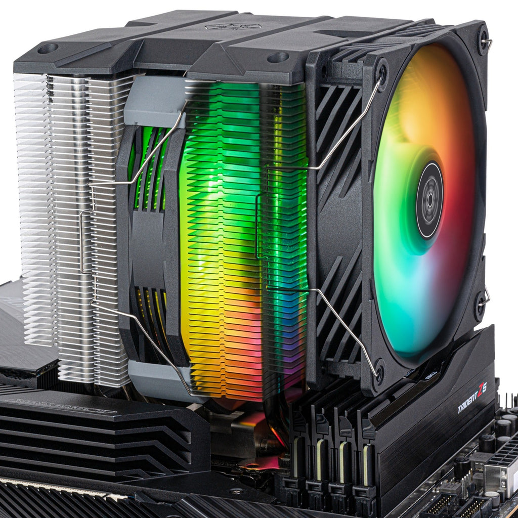 Silverstone sst-hyd140-argb cpu-koeler (4-pins pwm fan-connector, 4-1 pin argb (5v led))