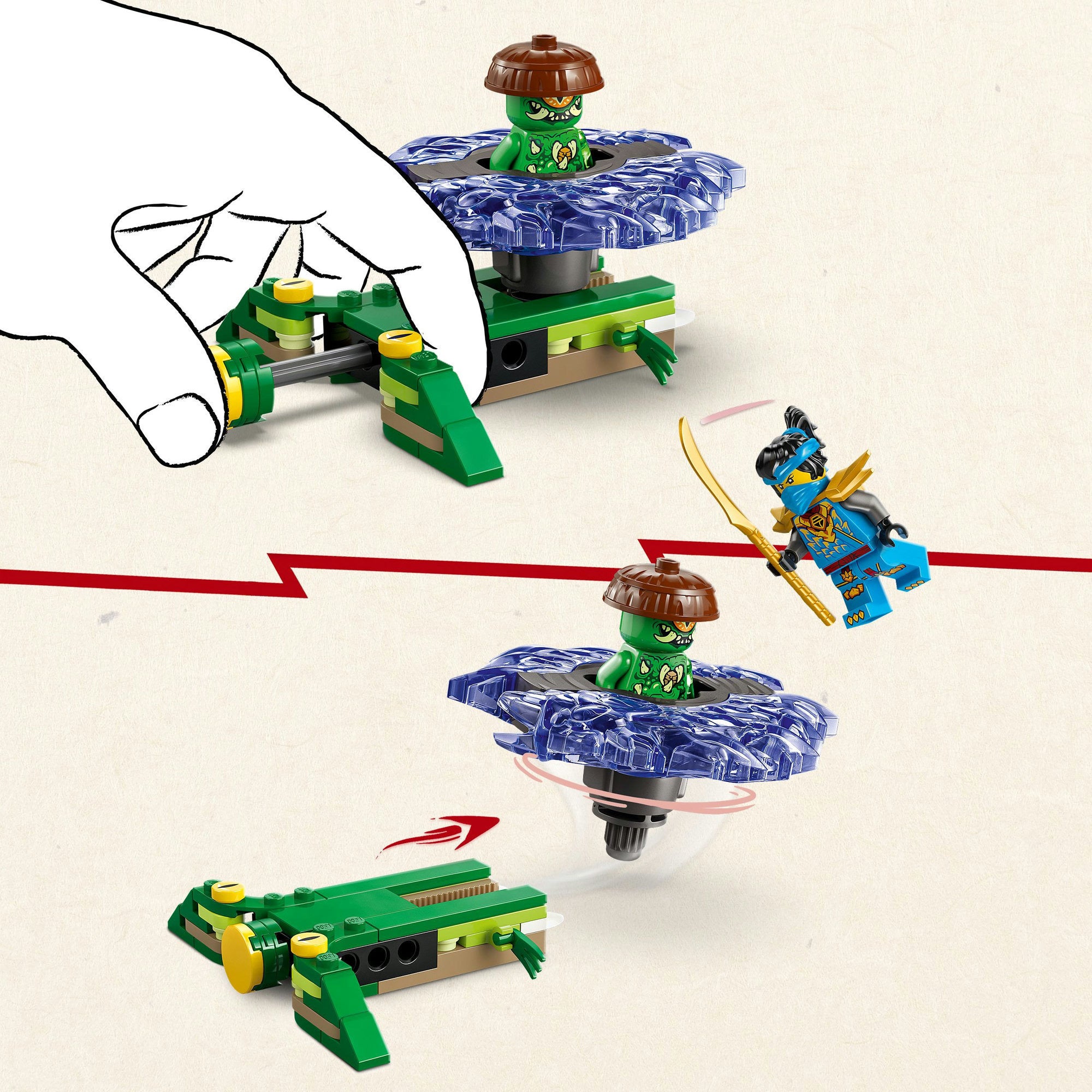 Lego ninjago 71849 nya vs. elementaire monsterspinner