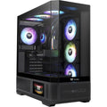 Thermaltake view 370 tg argb midi tower behuizing (zwart | 2x usb-a | 1x usb-c | rgb | tempered glass)