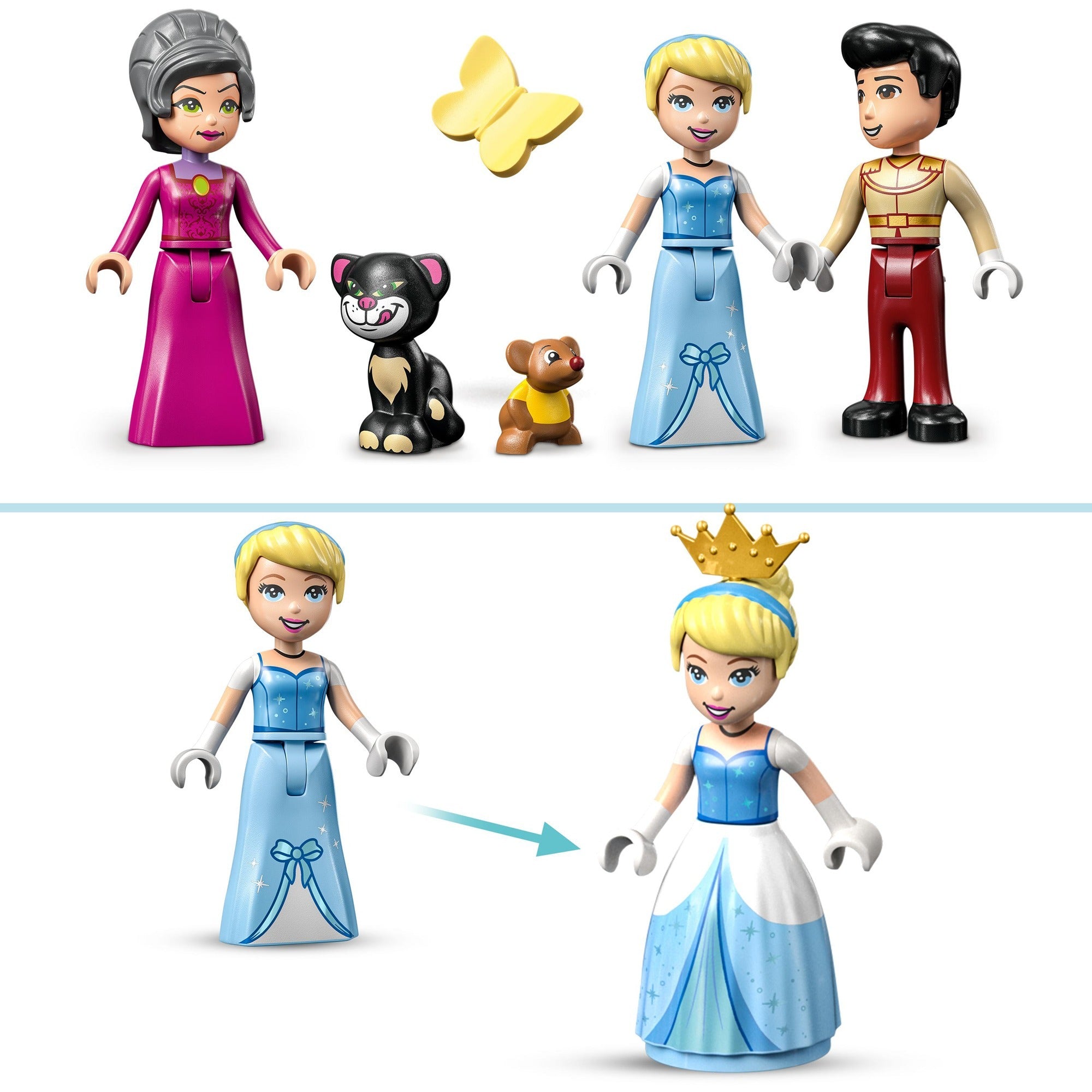 Lego disney princess - het kasteel van assepoester en de knappe prins constructiespeelgoed (43206)