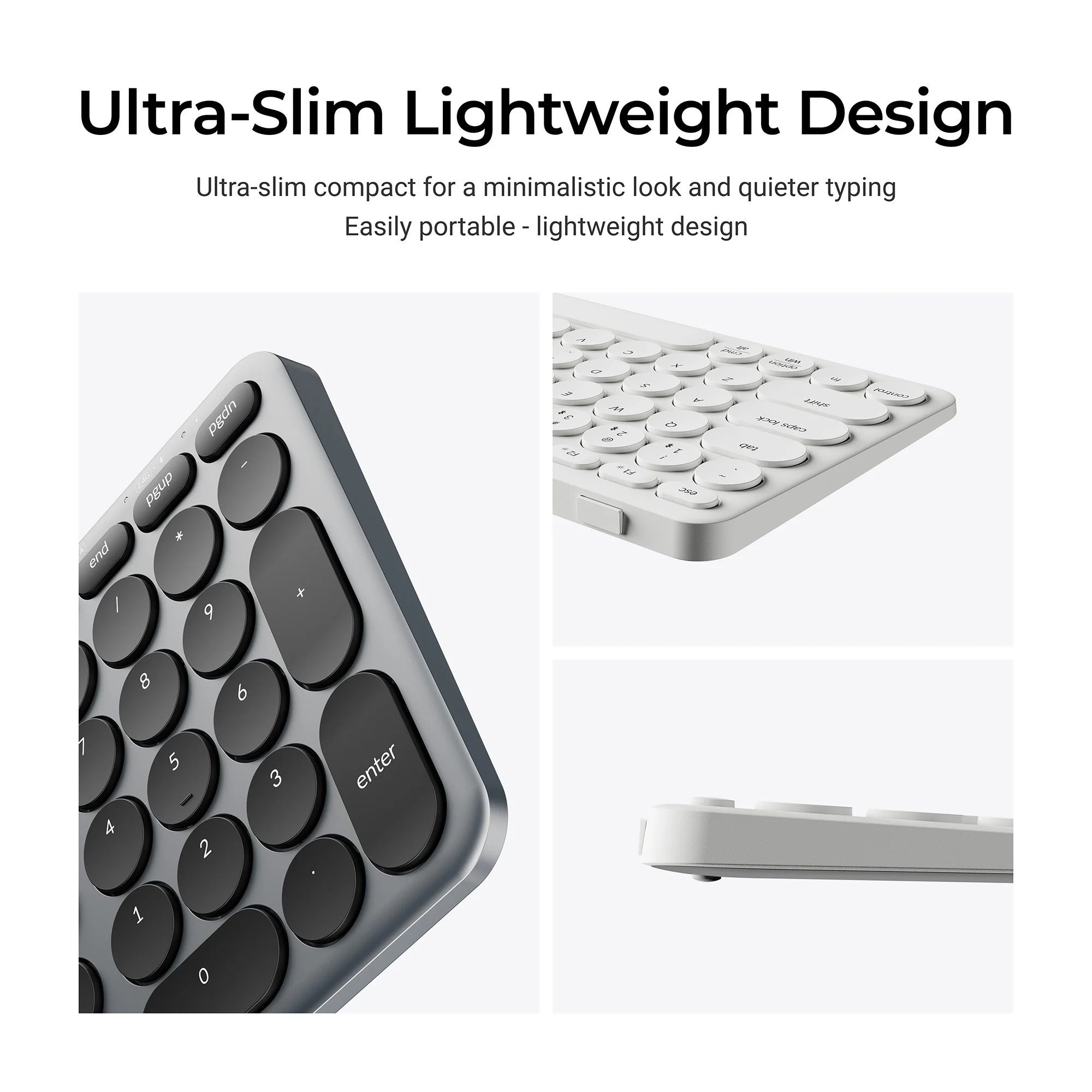 Keychron b5 pro-k8 toetsenbord (wit, us lay-out (qwerty), scissor switches, 100%, abs keycaps, 2.4 ghz bluetooth usb)